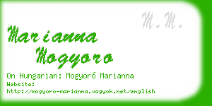 marianna mogyoro business card